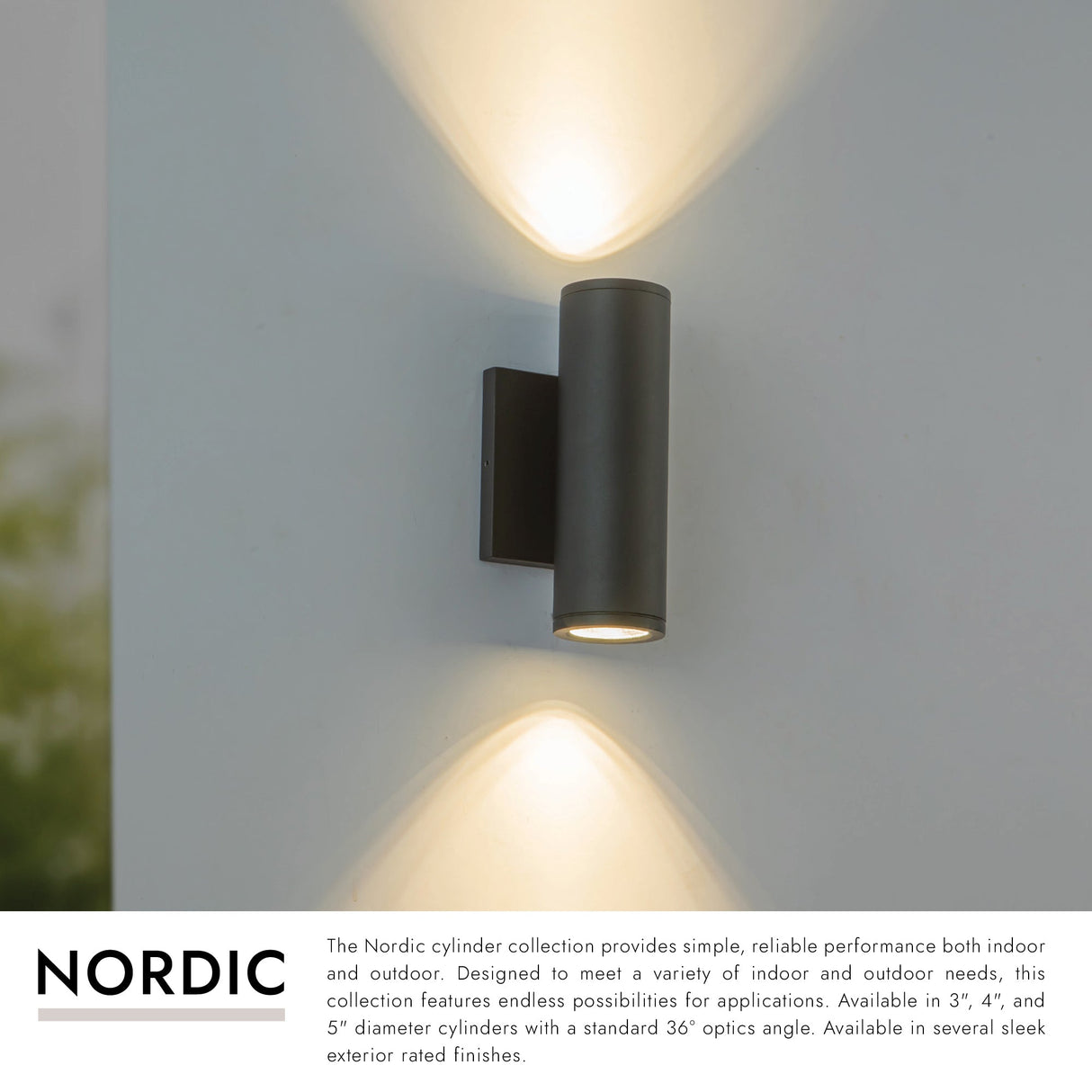 Kuzco Architectural Nordic 8-in (2-in Dia.) Exterior Wall