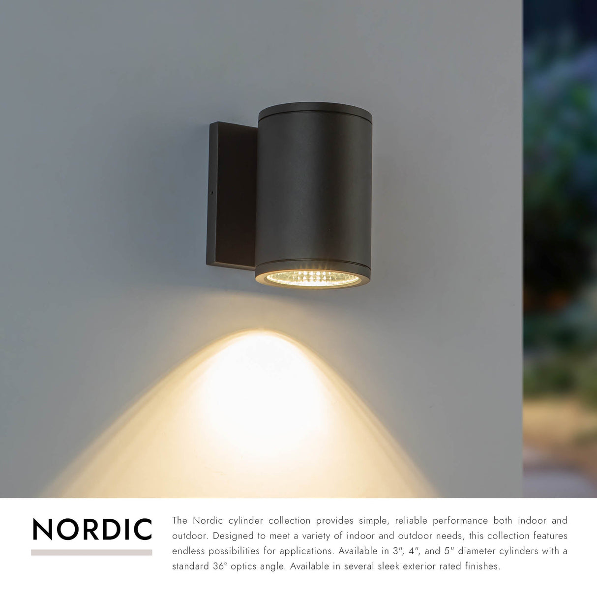 Kuzco Architectural Nordic 5-in (3-in Dia.) Exterior Wall