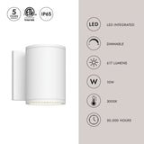 Kuzco Architectural Nordic 5-in (3-in Dia.) Exterior Wall