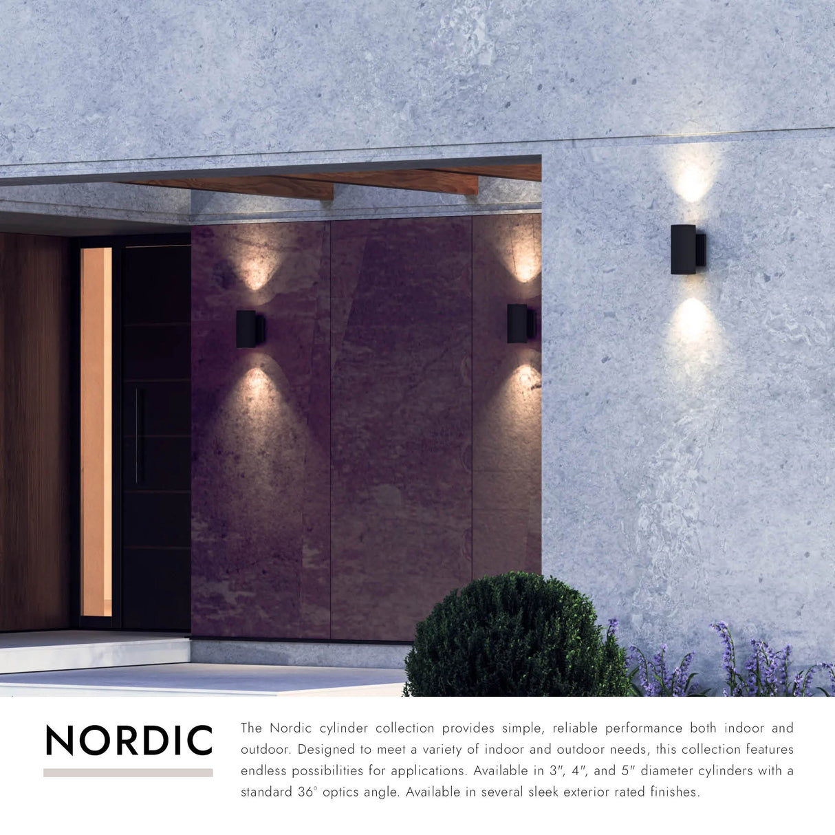 Kuzco Architectural Nordic 7-in (3-in Dia.) Exterior Wall