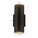 Kuzco Architectural Nordic 10-in (3-in Dia.) Exterior Wall