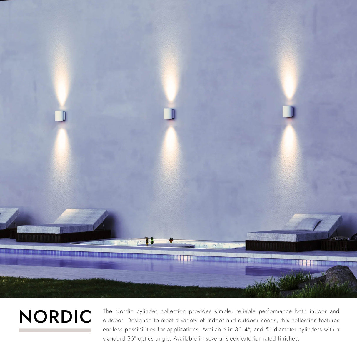 Kuzco Architectural Nordic 5-in (5-in Dia.) Exterior Wall