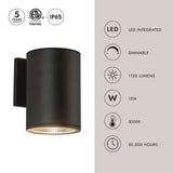 Kuzco Architectural Nordic 7-in (5-in Dia.) Exterior Wall