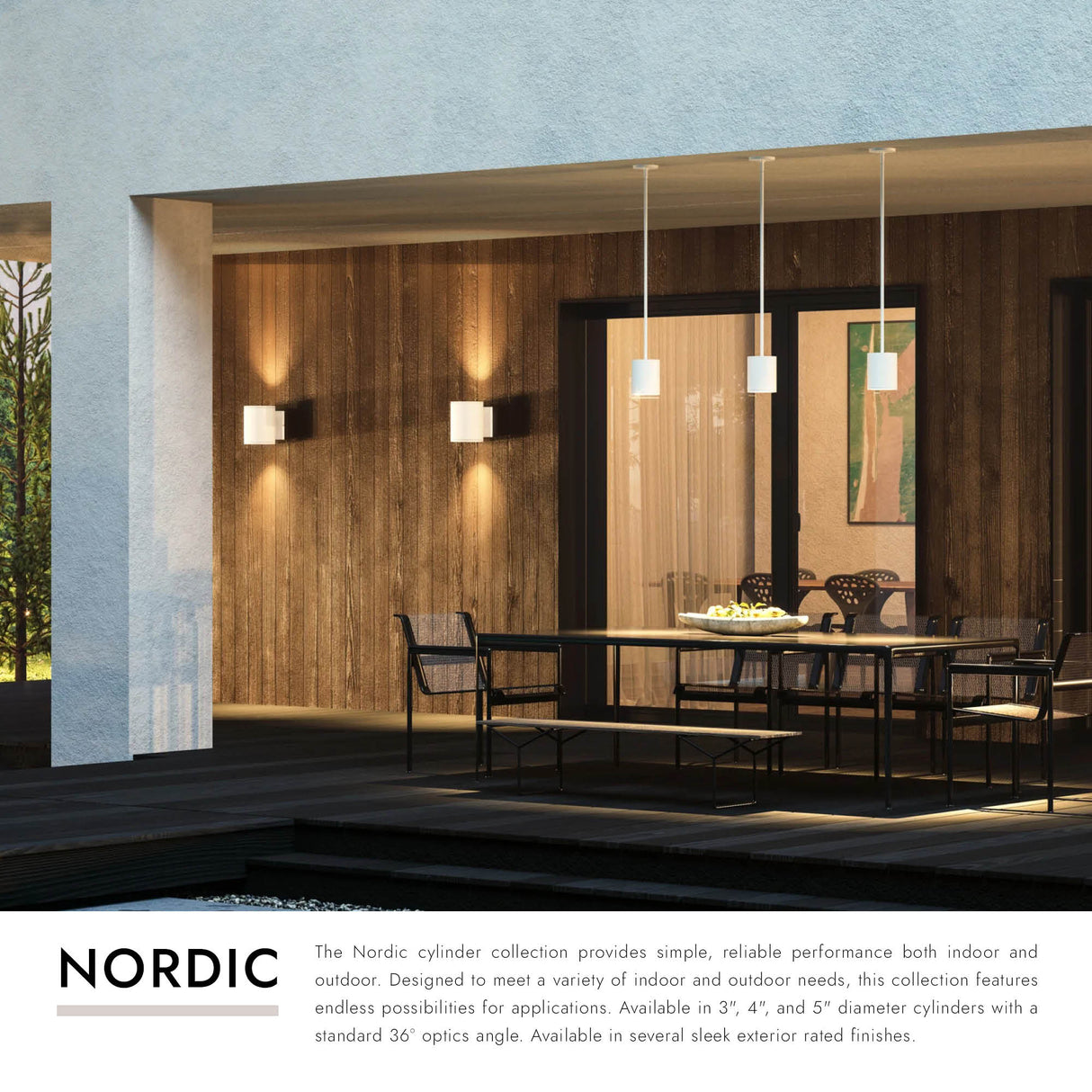 Kuzco Architectural Nordic 6-in (5-in Dia.) Exterior Wall