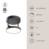 Kuzco Novel 5-in Semi-Flush Mount