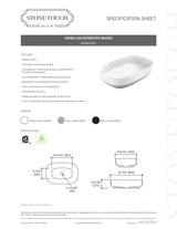 Onda Rectangular Countertop Basin