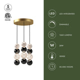 Alora Onyx 3 Head Multi Pendant