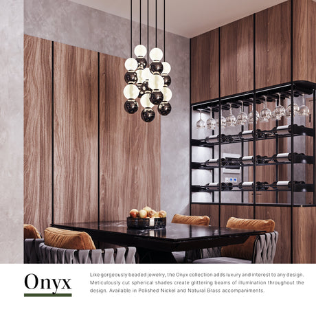 Alora Onyx 5 Head Multi Pendant