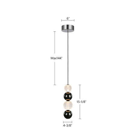 Alora Onyx 5-in Pendant