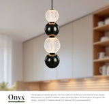 Alora Onyx 5-in Pendant