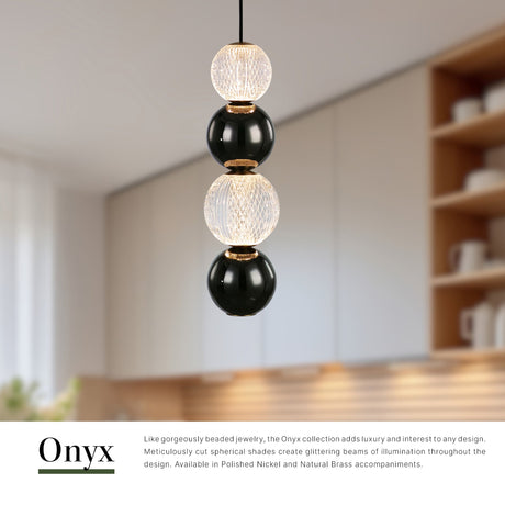 Alora Onyx 5-in Pendant
