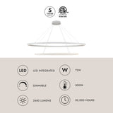 Kuzco Ovale 53-in 2 Layer Chandelier