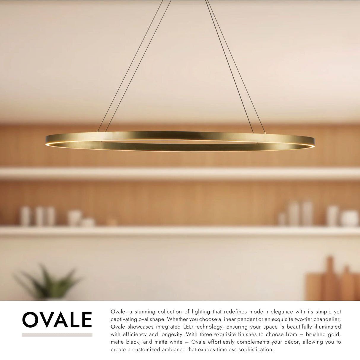 Kuzco Ovale 40-in Linear Pendant