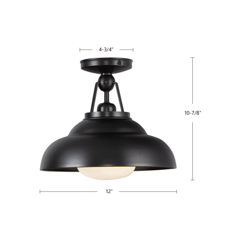 Alora Palmetto 12-in Semi-Flush Mount