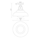 Alora Palmetto 12-in Semi-Flush Mount