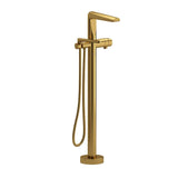 Parabola 2-way Type T (thermostatic) coaxial floor-mount tub filler with hand shower trim