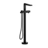 Parabola 2-way Type T (thermostatic) coaxial floor-mount tub filler with hand shower trim