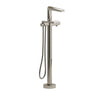 Parabola 2-way Type T (thermostatic) coaxial floor-mount tub filler with hand shower trim