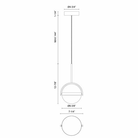 Alora Globo 7-in Pendant