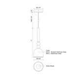 Kuzco Rise 6-in Pendant