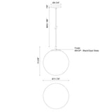 Kuzco Marco 12-in (196-in Wire) Pendant
