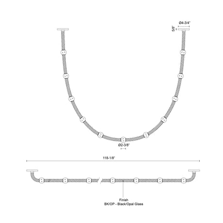 Kuzco Corda 10-ft Pendant