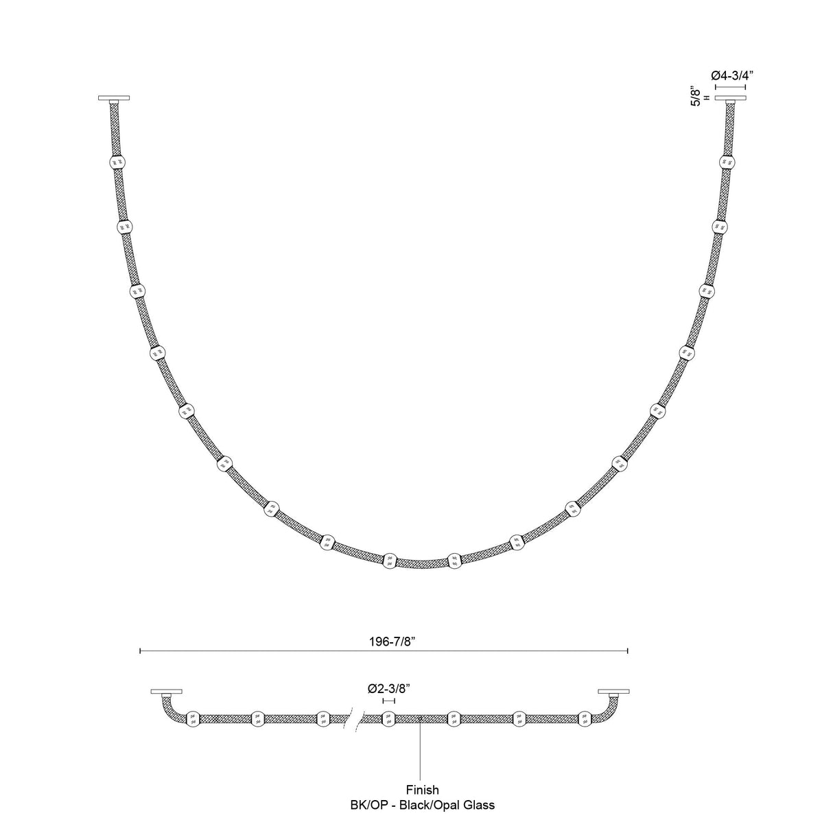 Kuzco Corda 17-ft Pendant