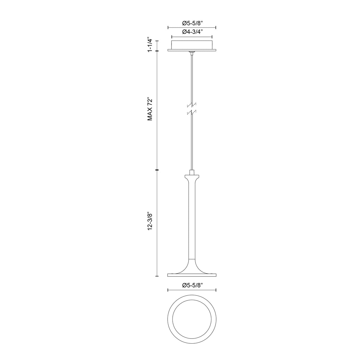 Alora Mood Issa 6-in Pendant