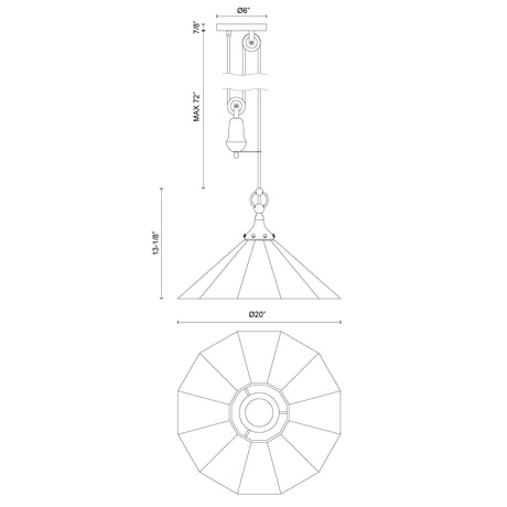 Alora Mood Ellen 20-in Pendant