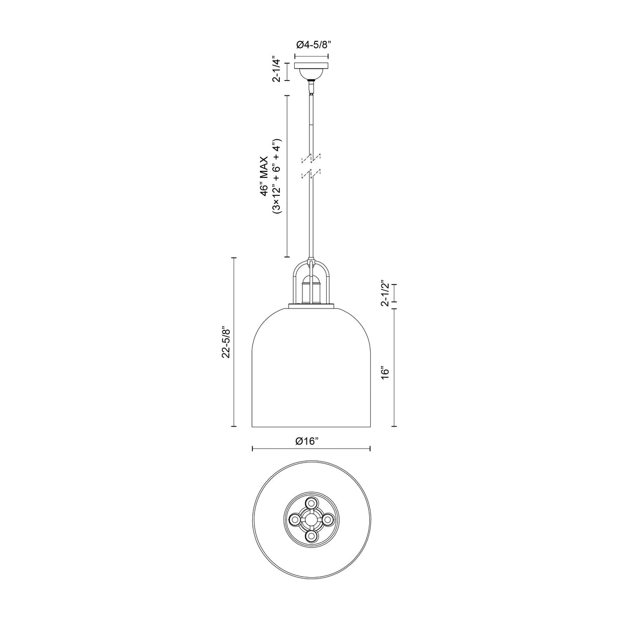 Alora Mood Lancaster 16-in Pendant
