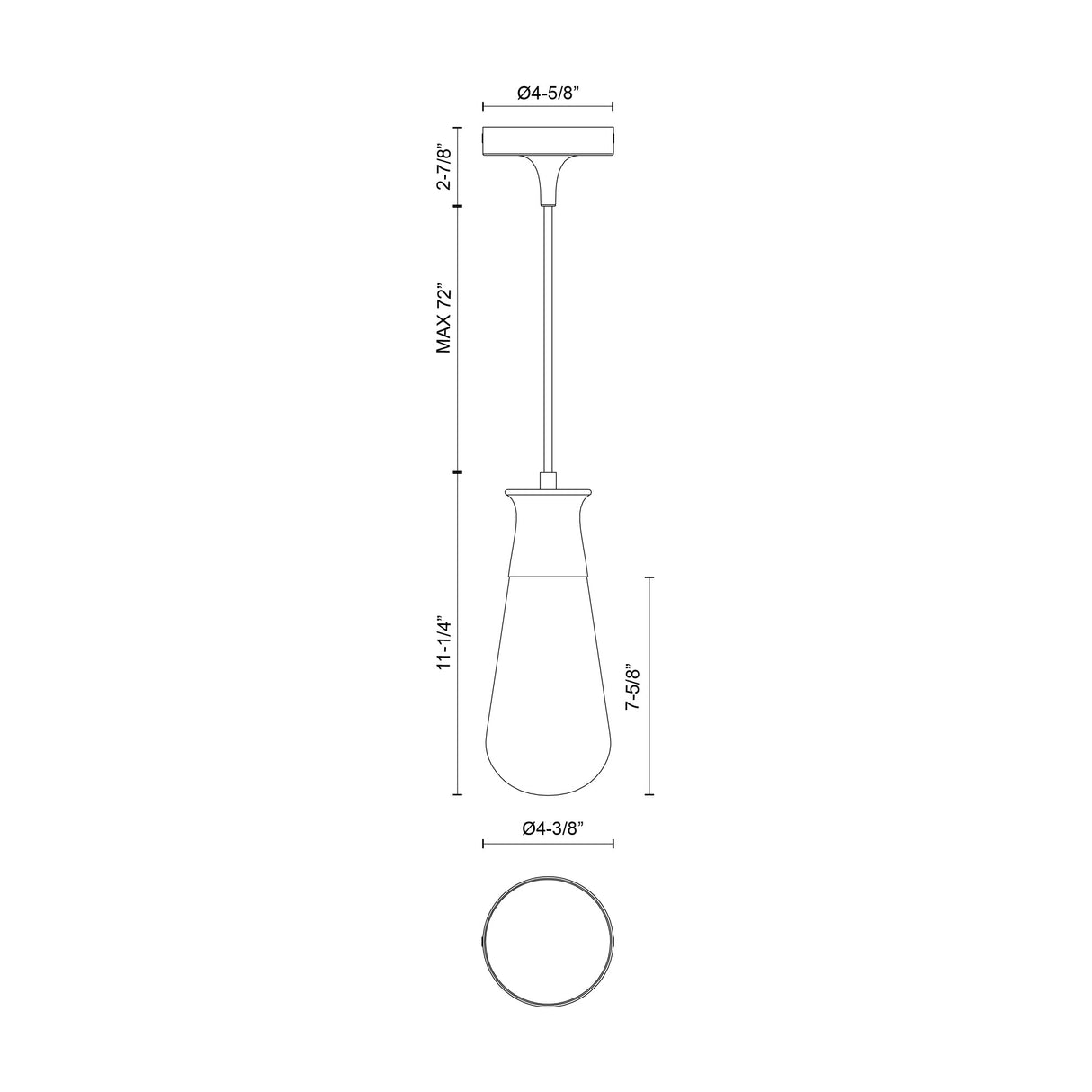 Alora Mood Marcel 4-in Pendant