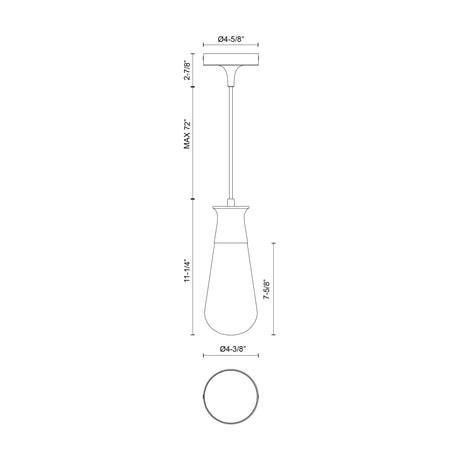 Alora Mood Marcel 4-in Pendant