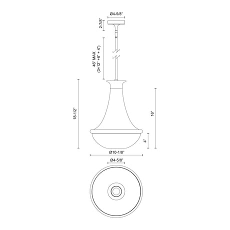 Alora Mood Marcel 10-in Pendant