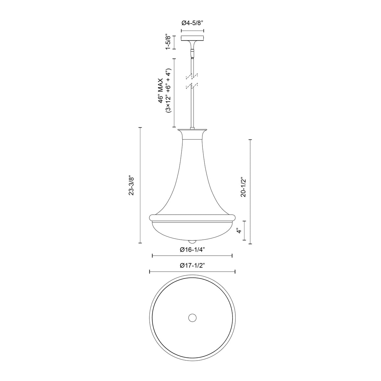 Alora Mood Marcel 18-in Pendant