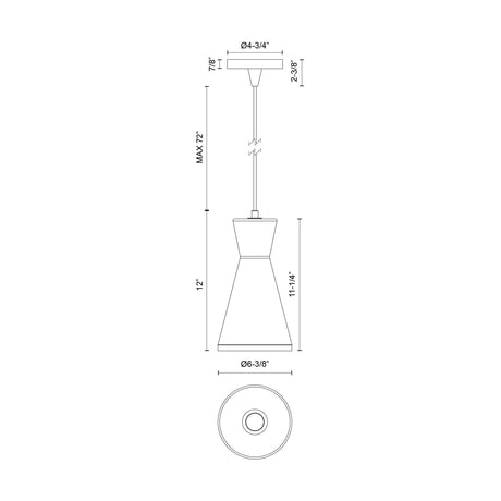 Alora Mood Betty 6-in Pendant