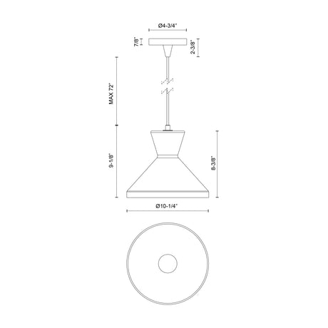 Alora Mood Betty 10-in Pendant