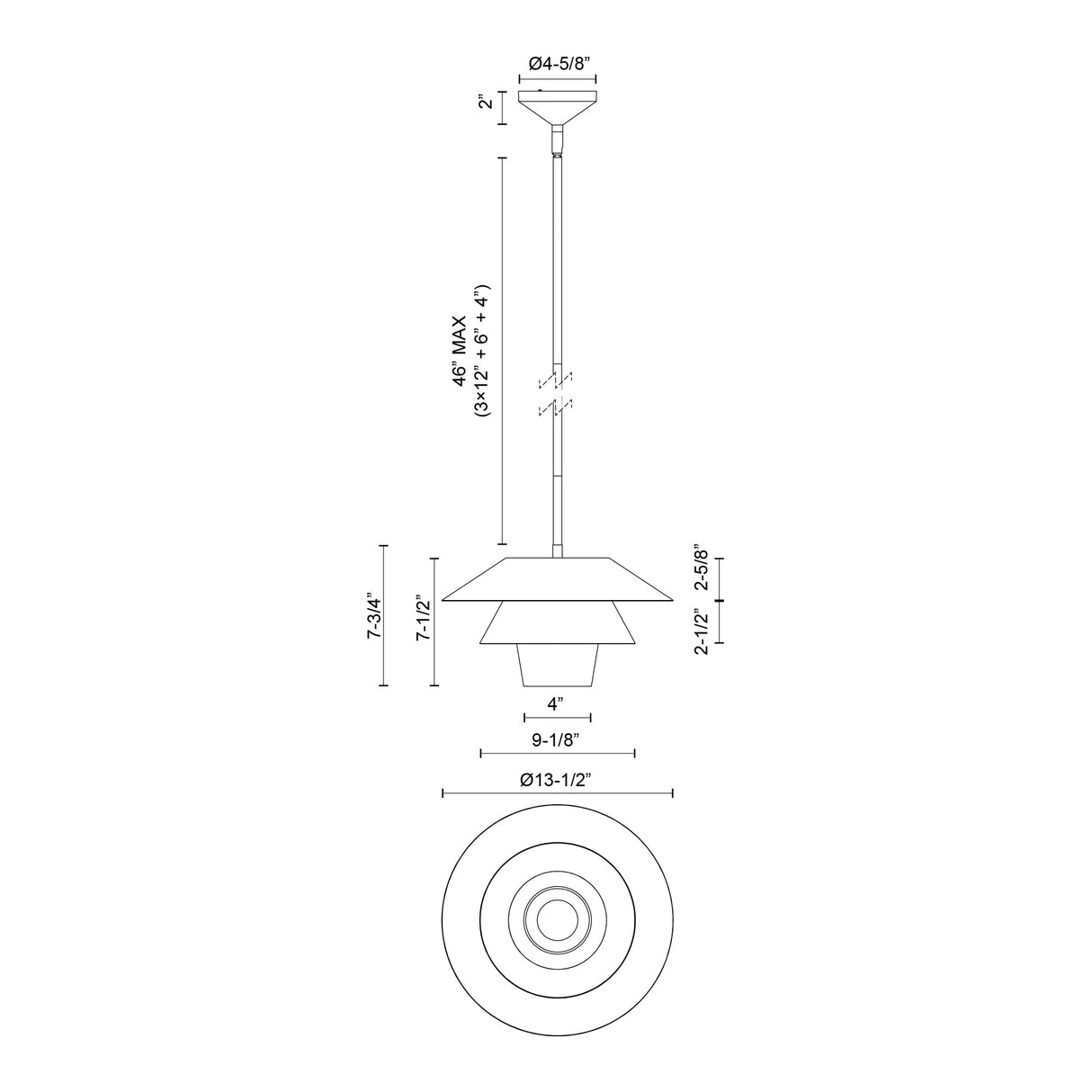 Alora Mood Tetsu 13-in Pendant