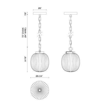 Alora Mood Cherise 7-in Pendant