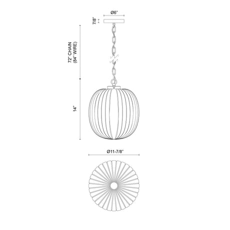 Alora Mood Cherise 12-in Pendant