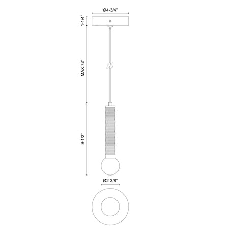 Alora Mood Arden 9-in Pendant