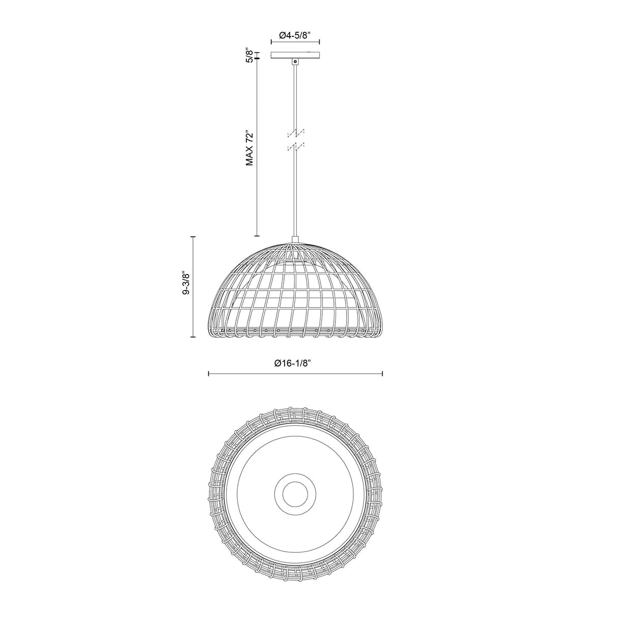 Alora Mood Bondi 16-in Pendant