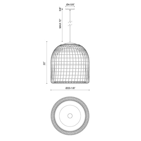 Alora Mood Bondi 20-in Pendant