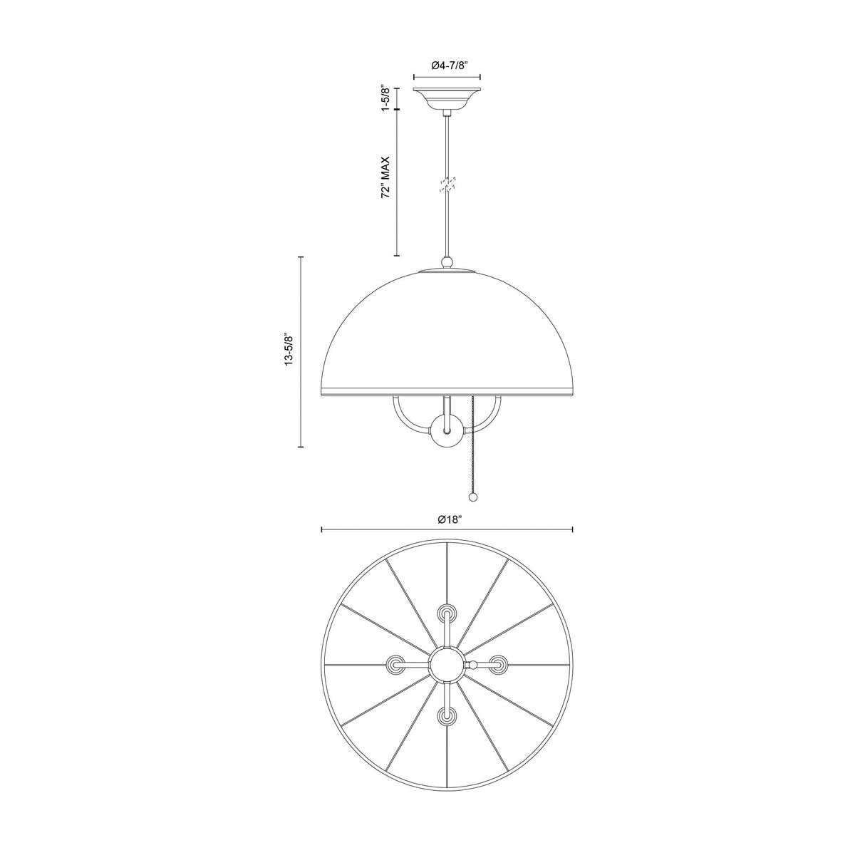 Alora Mood Crosby 18-in Pendant