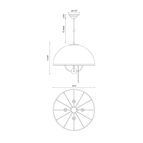 Alora Mood Crosby 18-in Pendant