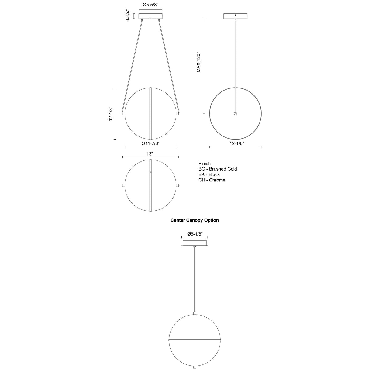 Kuzco Aries 12-in Pendant