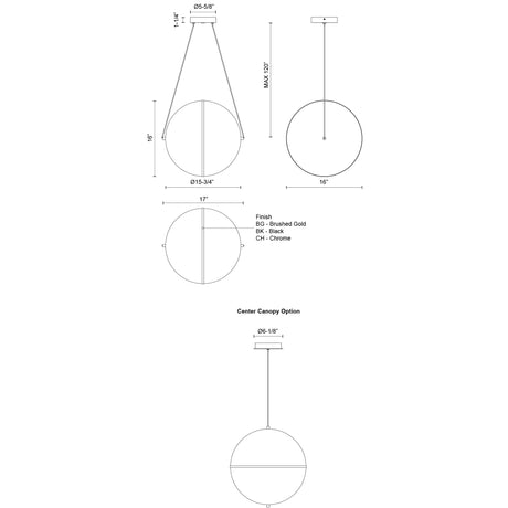 Kuzco Aries 16-in Pendant
