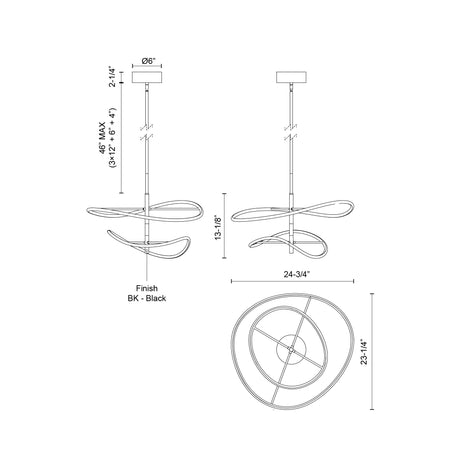 Kuzco Collide 24-in Pendant