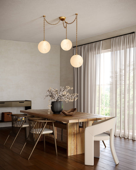 Alora Petra 12-in 3-Head Chandelier