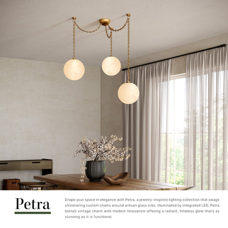 Alora Petra 12-in 3-Head Chandelier
