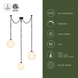 Alora Petra 12-in 3-Head Chandelier